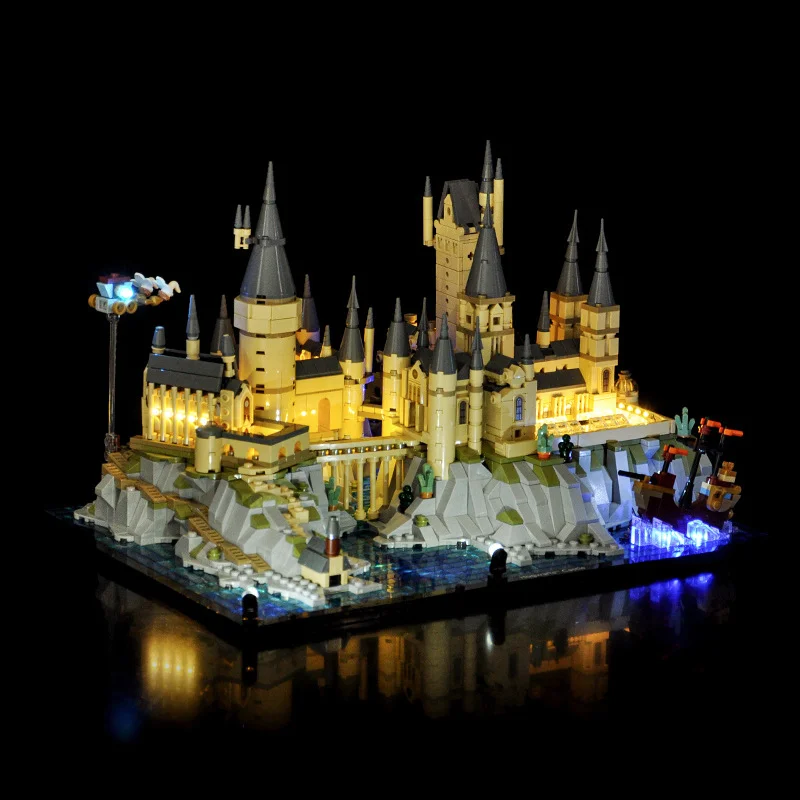 LYBMTWF-LEDと互換性のある照明キット,ホグワーツ魔法魔術学校,城,地面,ビルディングブロック,モデルセット,含まれていません,76419