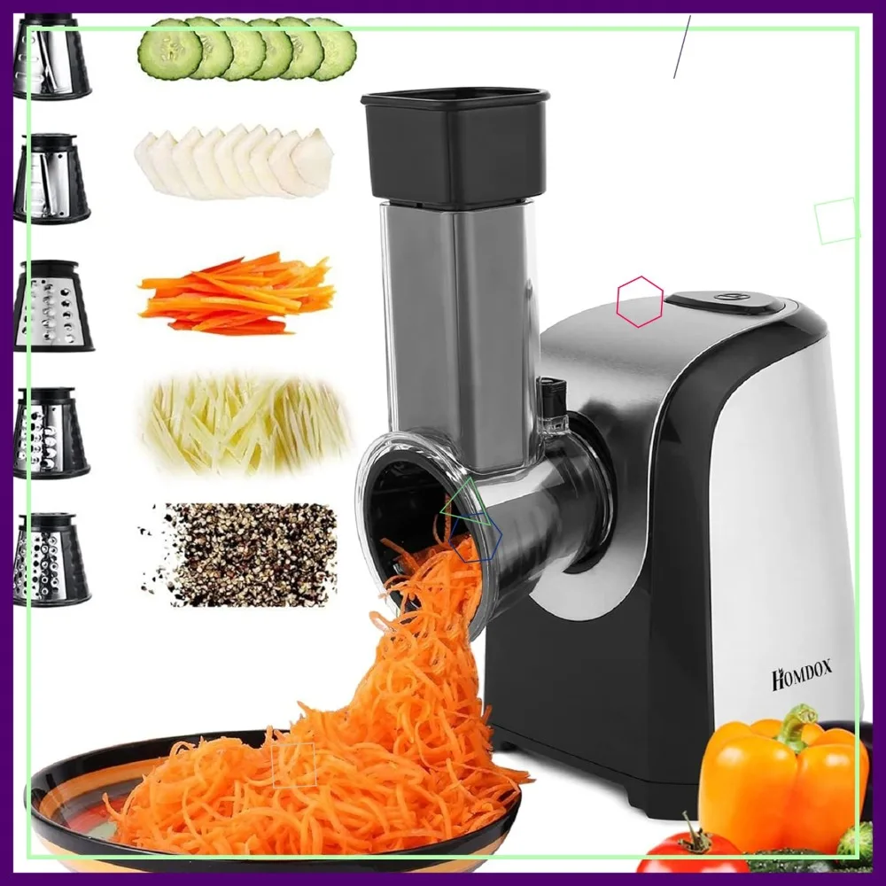 

Профессиональный электрический измельчитель для салатов с 4 лезвиями, управление одной кнопкой для легкого нарезания и измельчения