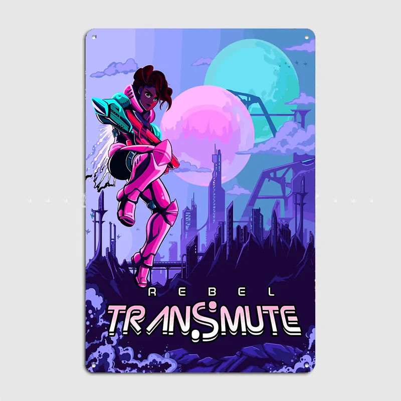 Rebel Transmute Sci-Fi Character Vintage Poster Metal Sign Custom Bedroom Room Decor Home Decor Posters Indoor Wall Decoration