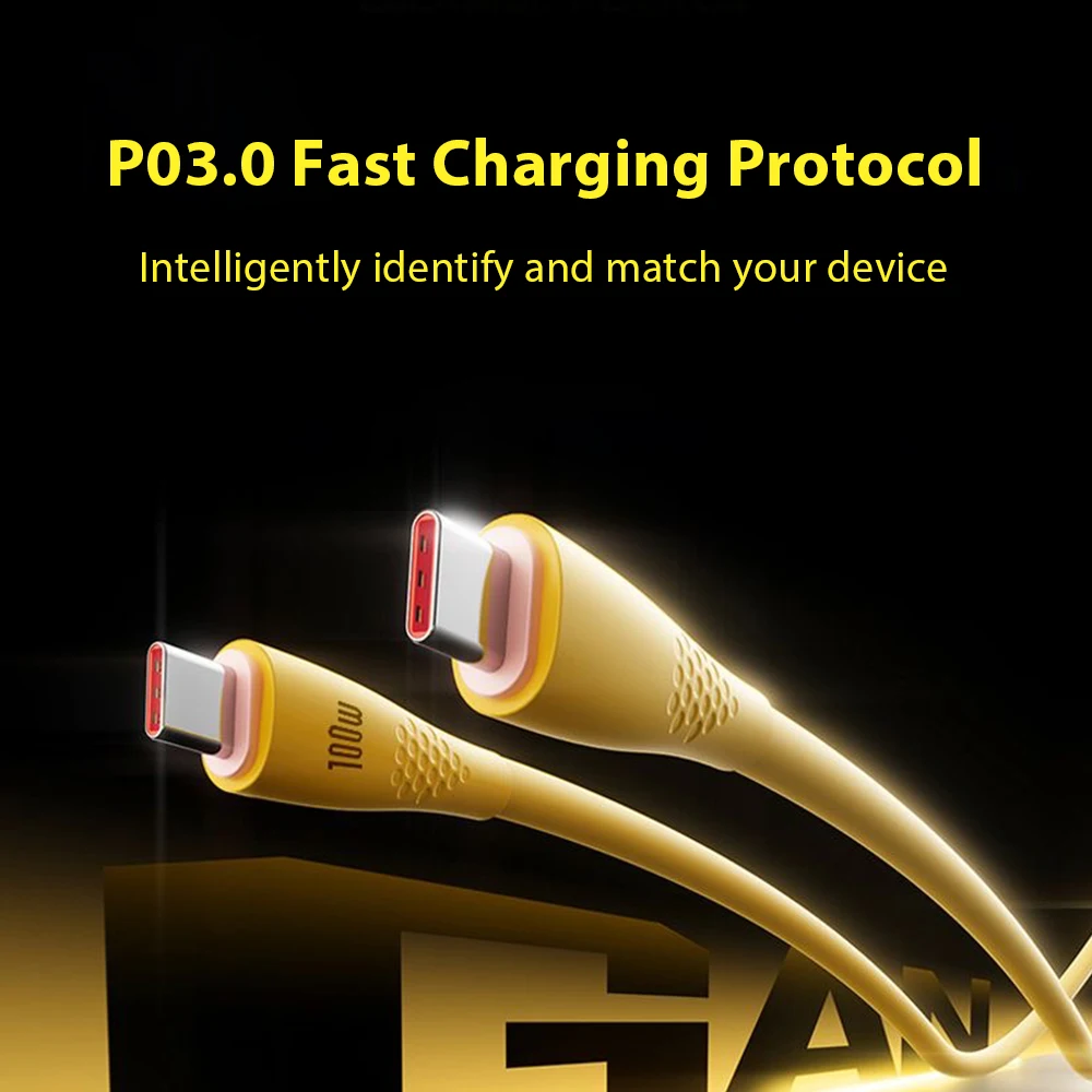 PD100W Cavo di ricarica super veloce Tipo-C Cavo in silicone liquido per iPhone 16 15 Samsung XiaoMi HuaWei Caricatore rapido Cavo dati USB C