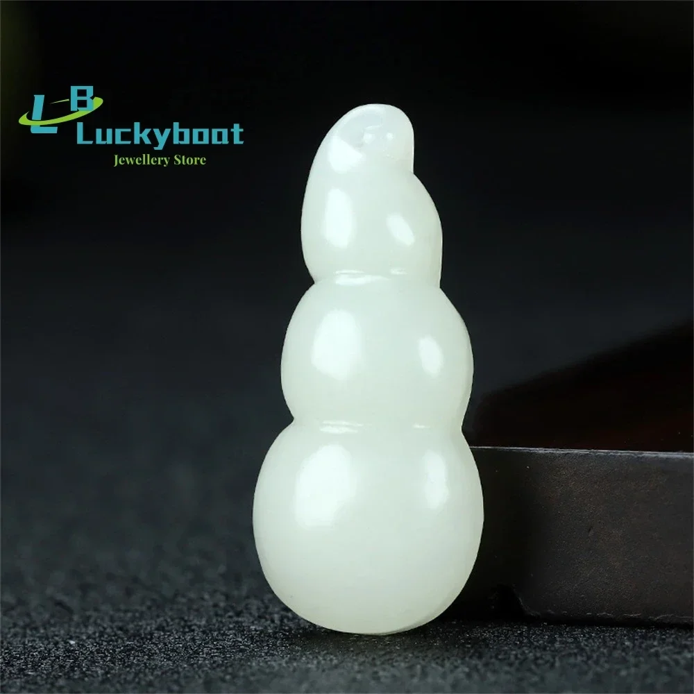 Hetian White Jade String bBean Water Drop Heart-shaped Pendant For Men And Women Couples