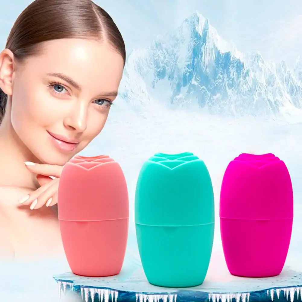 ซิลิโคนน้ําแข็งนวดหน้าลด Puffy บวม Cooling Firming Lifting Skin Facial Massage Care เครื่องมือ Reusable Freezable