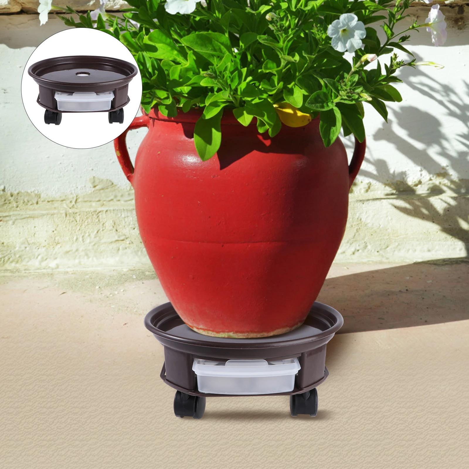 

Universal Wheel Flower Pot Tray Moving Trays for Plants Potted Holder Planter Drip Flowerpot Stand