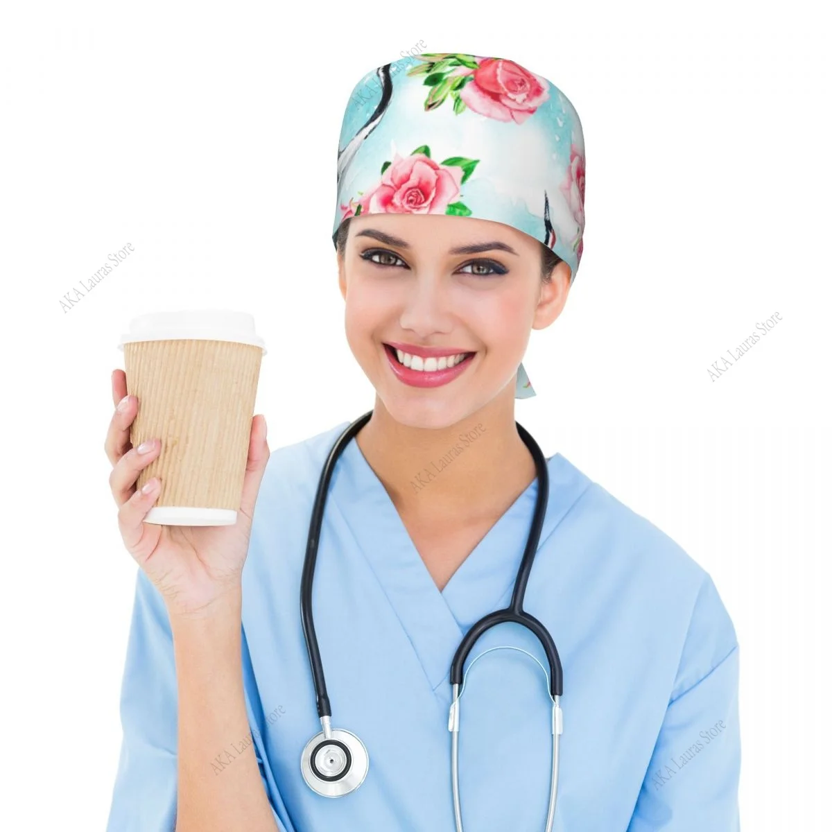 الجملة الرافعات المائية والورود الوردية قبعة تنظيف قبعة العمل مضحك صالون قبعة التمريض الذكور الجراحية قبعة فرك قبعات