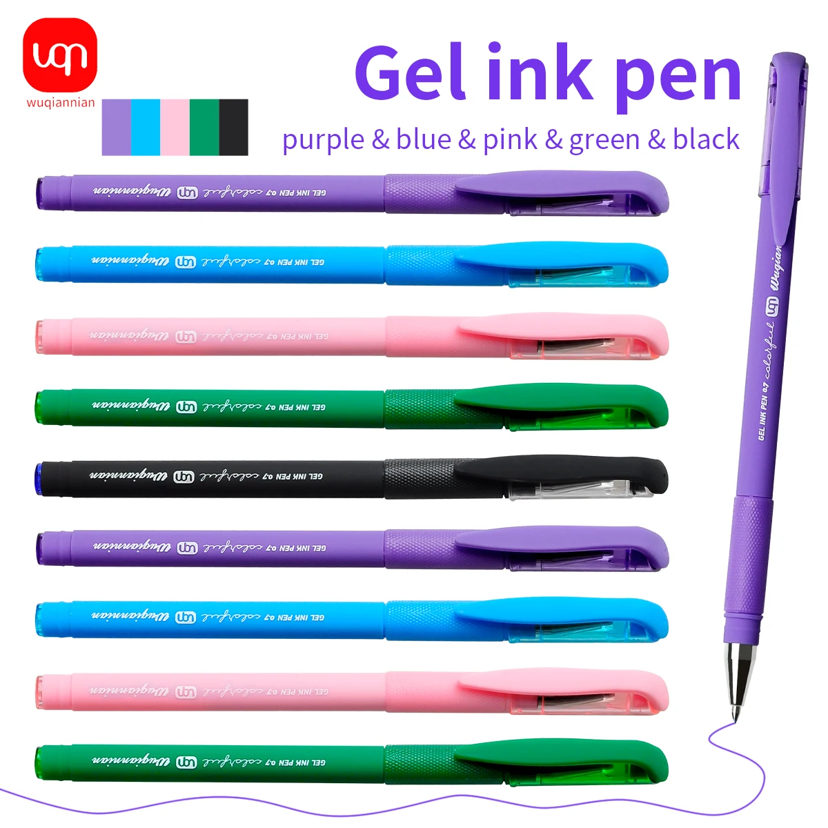 5pcs Colored Gel Pens for Note Taking, Pastel Gel Pens Colored Ink Quick Dry & No Smear, Retractable Cute Pen Fine Point 0.7mm