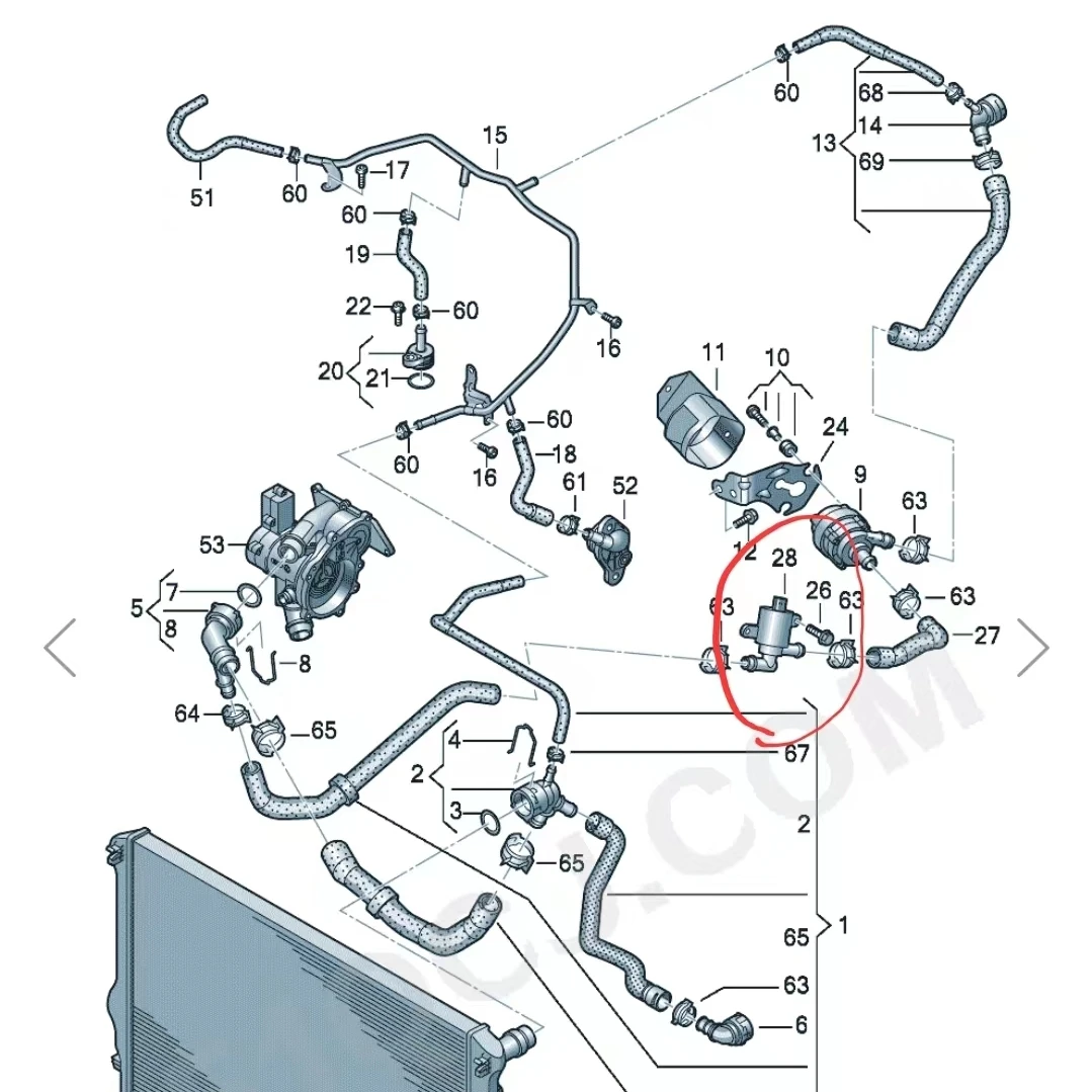 Valvola di controllo del riscaldatore dell'auto 4 h0121671d 4 h0121671b per Audi A4 A5 A6 C7 A7 A8 Q5 Volkswagen Golf 7 Passat B8 elettrovalvola