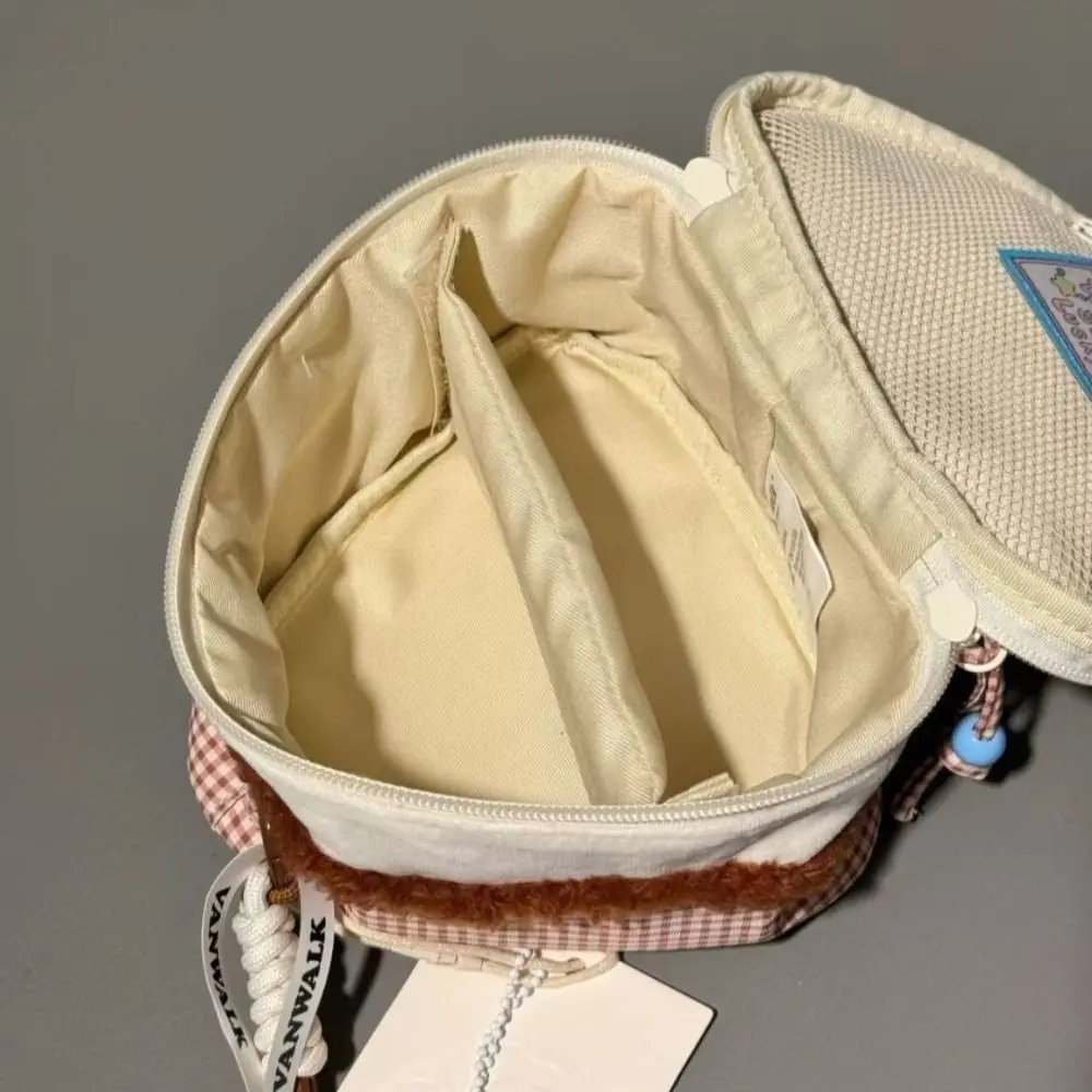 Portable Cherry Makeup Bag Triangular Cake Large-capacity Toiletry Bag Flip Design Cosmetic Pouch Home