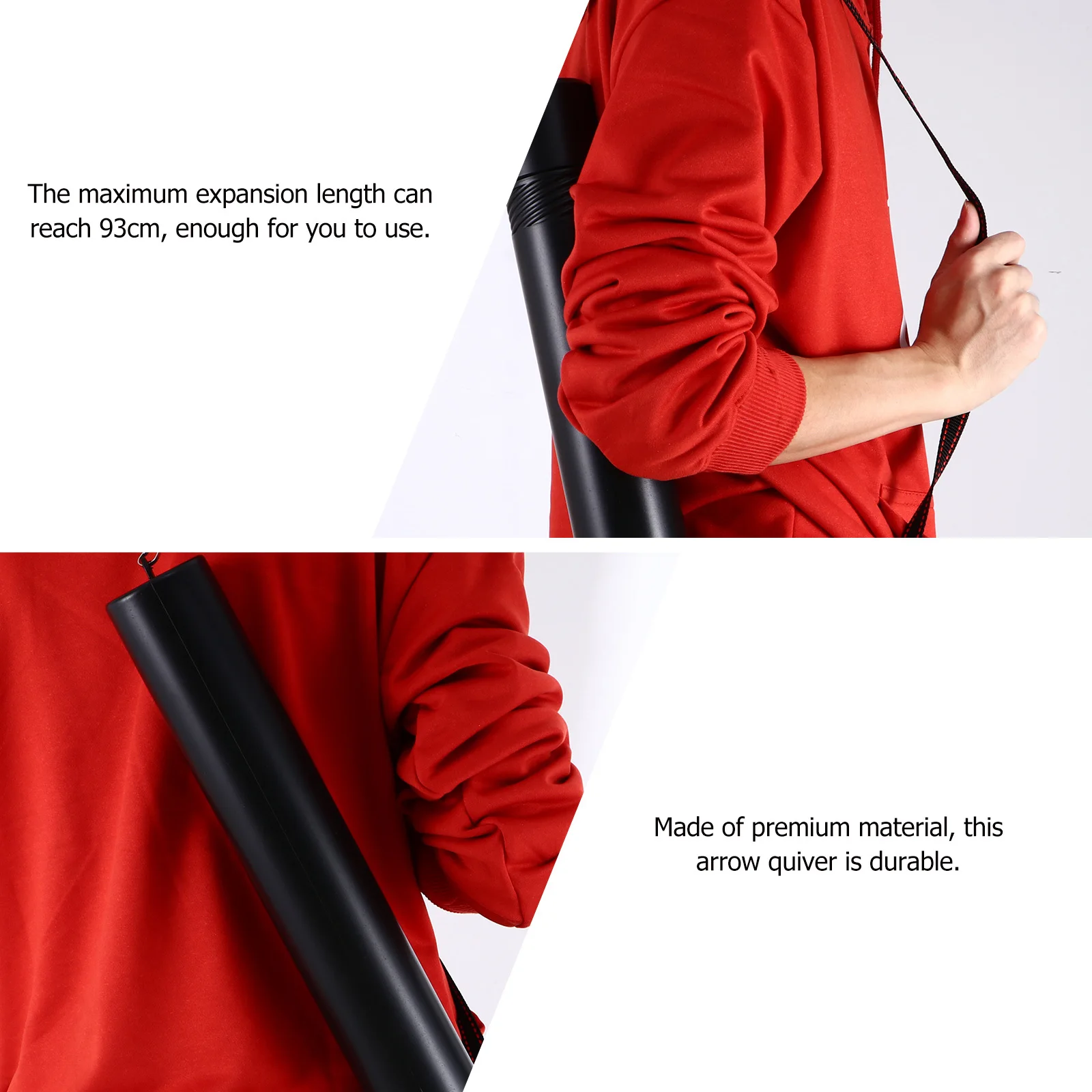 

Archery Arrow Pot Durable Retractable Telescopic Black Portable Design for Outdoor Hunting Training Accessories