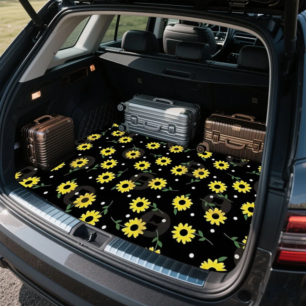 1 High-quality Printed Car Trunk Mat With An Exquisite And Unique Design. This Cargo Mat Is Machine Washable And Provides Excell