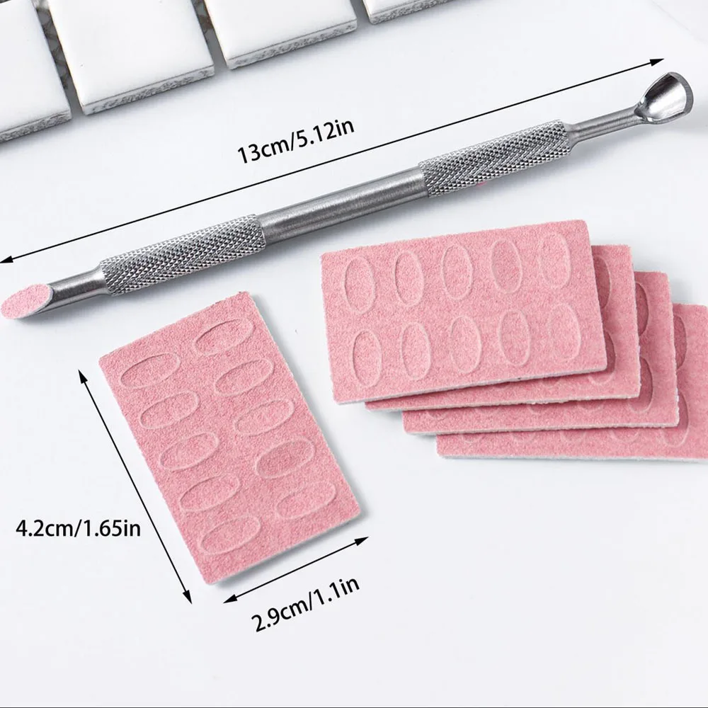 1PC doppelseitige Edelstahl Häutchen Pusher Abgestorbene Haut Bevel Schaufel Maniküre Entferner Werkzeug Nagel Gel Nagellack Entferner stahl Stick