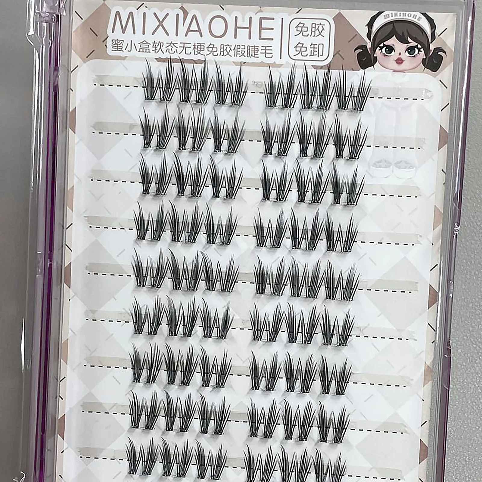 Diy lash cluster extensões sem cola estilo coreano menina grupo chicote segmentado natural cílios postiços auto adesivo cílios