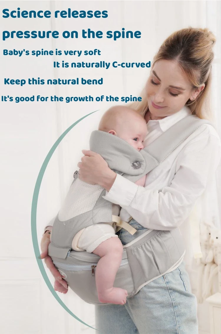 Ergonomic Newborn Baby Carrier With Hipseat Storage Bags 0-36 Months Front Facing Kangaroo Baby Carrier Sling Wrap Waist Stool