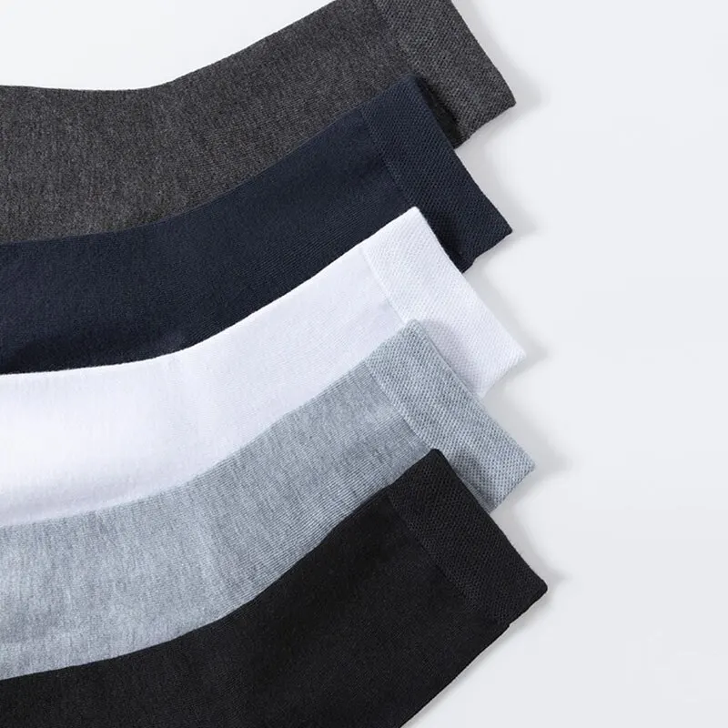 ถุงเท้าผ้าฝ้ายผู้ชาย5หรือ10คู่ถุงน่องผู้ชายธุรกิจสีดำแบบใหม่ระบายอากาศสำหรับฤดูร้อนนุ่มสำหรับหน้าหนาว