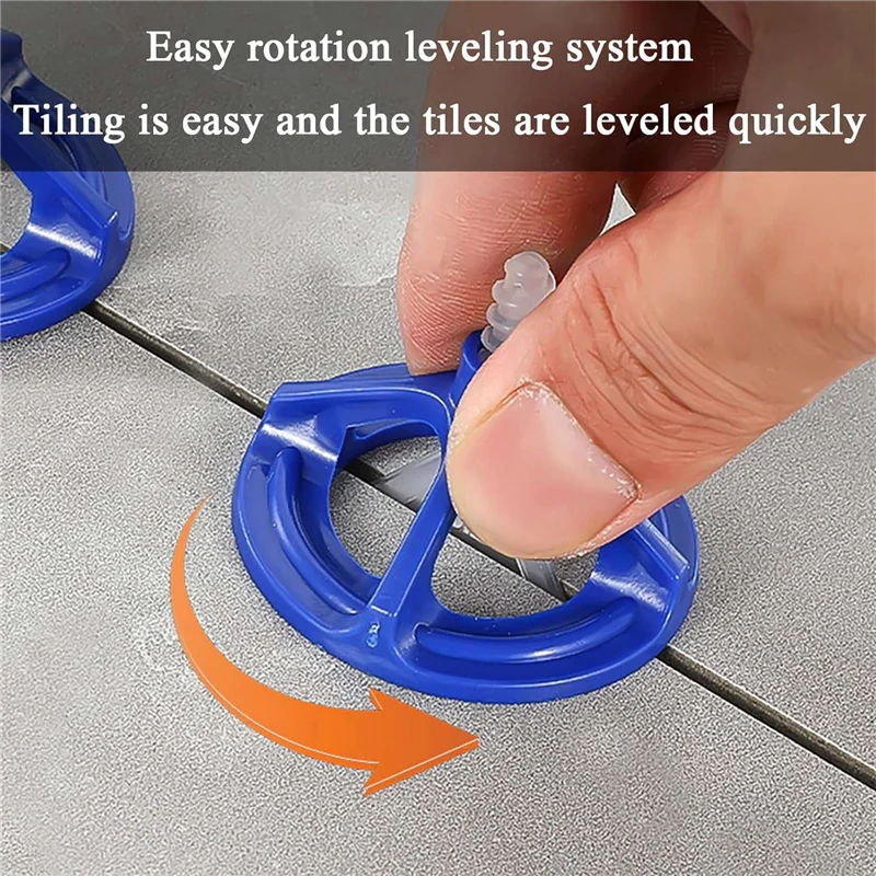 Sistem Perataan Ubin AB35, 50 Mur yang Dapat Digunakan Kembali dan 100 Alas, Sistem Perataan Ubin untuk Ubin Lantai Perekat Sendiri, Mudah Digunakan