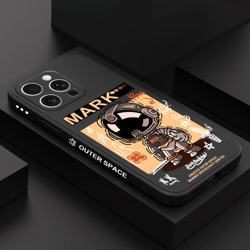 

Industrial Spaceman Phone Case For iPhone 17 16 16e 15 14 13 Plus Pro Max Mini Silicone Cover