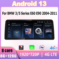 Qualcomm 665 Android 13 GPS Navigation 12.5 Inch Multimedia Carplay Screen For BMW 5 / 3 Series E60 E61 E62 E63 E90 E91 CCC CIC