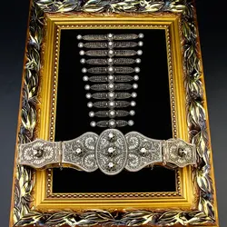 Neovisson Unique Turkey Ethnic Metal Jewelry Set Belt Dress Breastplate Chest Silver Color Caucasus Bride Waist Decoration Gift