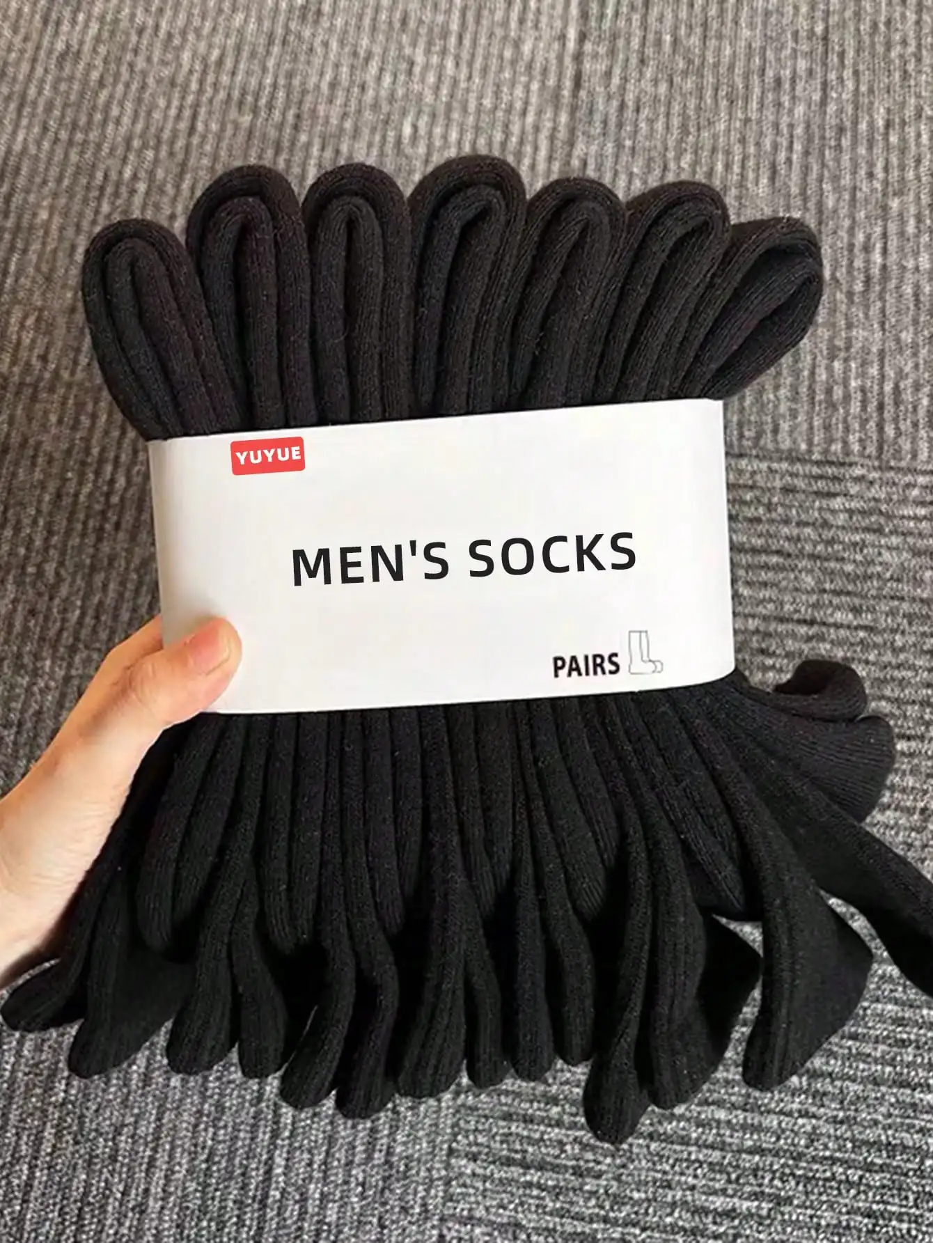 7 Pairs of Men's Black and White Minimalist Striped Comfortable Soft Casual Sports Mid-Calf Socks, Suitable for Daily Wear, with a Striped Design, Perfect for Parties, Gift-Giving, and Other Occasions.
