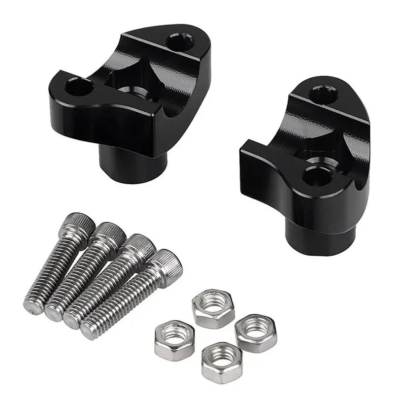 Reliable-Black 1In Handlebar 1 1/2In Risers For Dyna Softail Sportster XL 883 1200 Parts