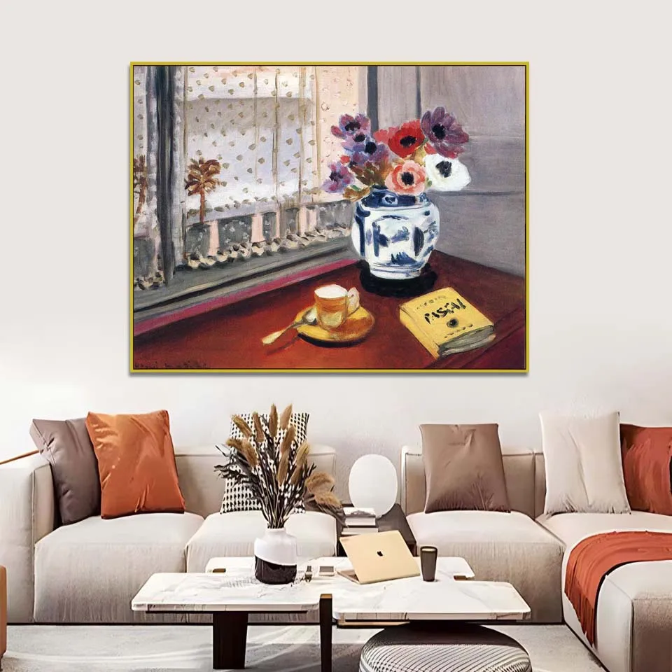 

Hand painted high quality reproduction of Pascal's Pensees by Henri Matisse Still life oil painting on canvas Decor luxury home