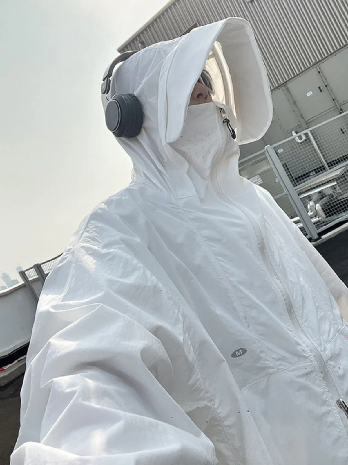 

Large Size 300 Pou Outdoor Men's Summer Sport Windbreaker Lightweight Sun Protection Clothing Zipper Decoration American S...