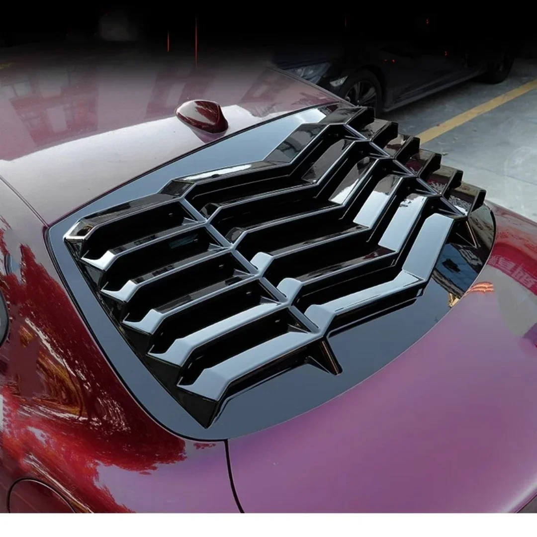 Body Kit Carbon Fiber black rear Louver car window blind for Alfa Gulia surround Auto Accessories
