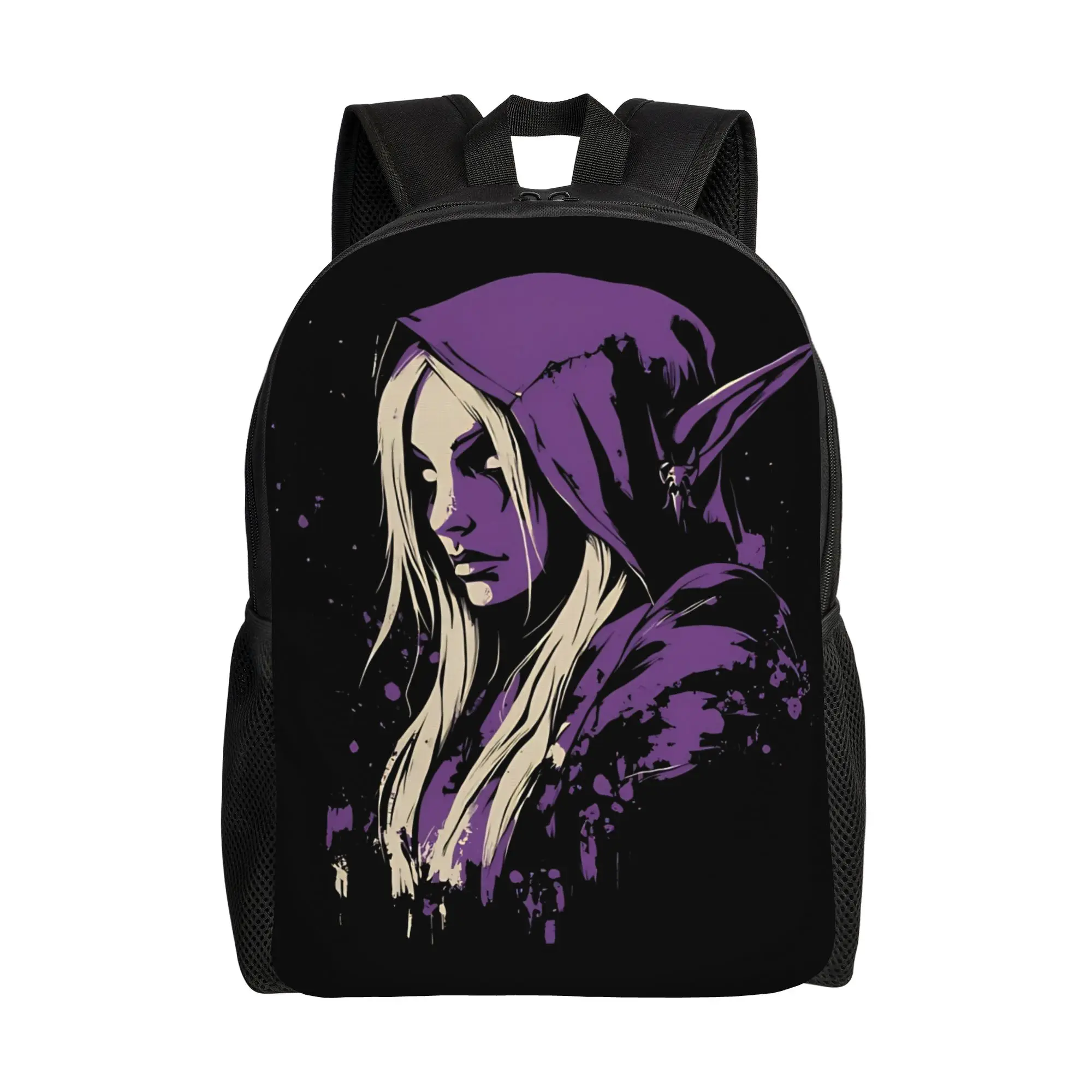 

Sylvanas Windrunner Backpack Student Polyester Travel Backpacks Lightweight Pretty High School Bags Rucksack