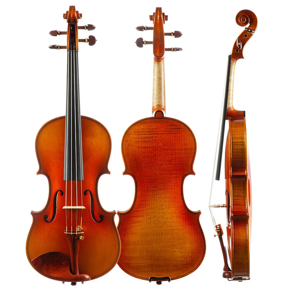 CHRISTINA Advanced Violin S100D-1 New Varnish Formula High-quality European Spruce One-piece Flame Maple Back Rosewood Fittings