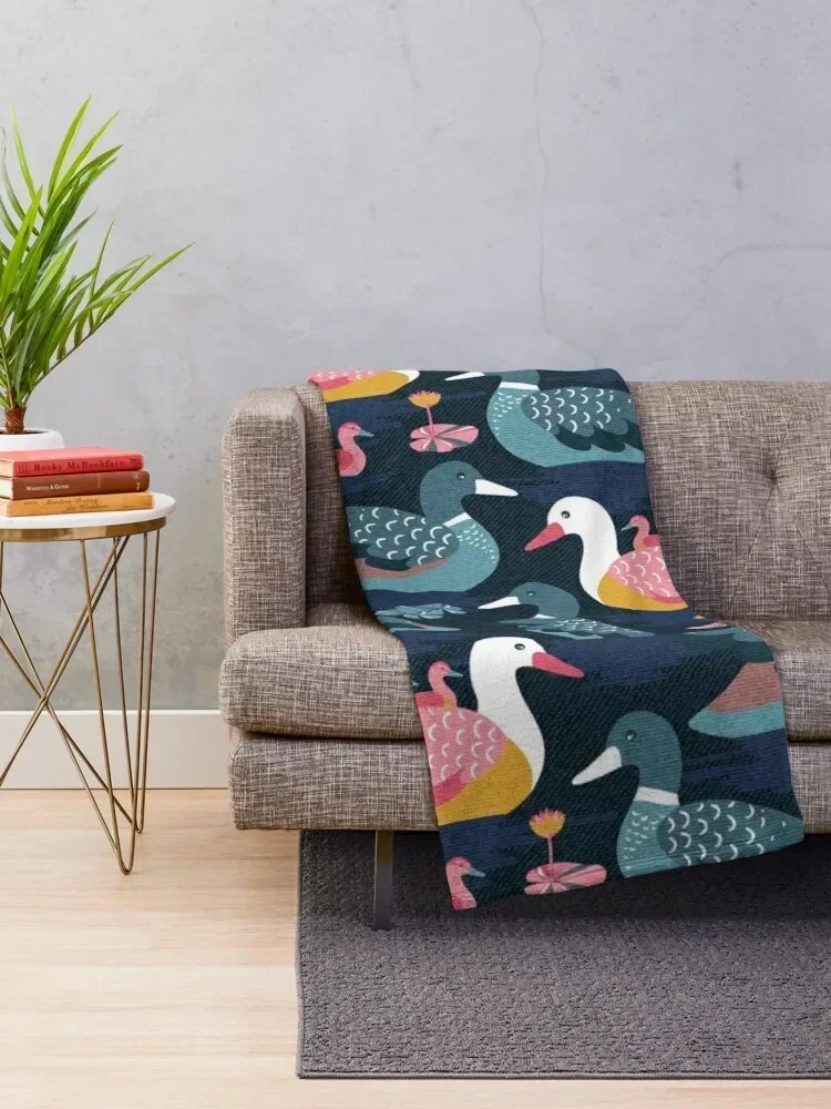 Ducks and ducklings everywhere Throw Blanket Hair Soft Big Extra Large Throw Camping Blankets