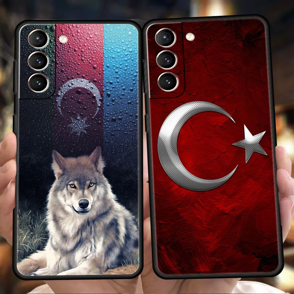 Turkey Flag Case for Samsung Galaxy S24 S23 S22 S20 S21 FE Ultra S24 S23 S10 S10E S9 S8 Plus 5G Silicone Phone Cover Coque Bags