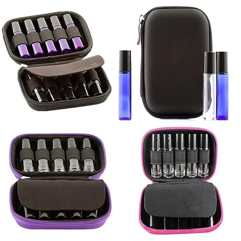 § 10 Slots Of 10ML-15ML Universal Essential Oil Storage Bag Aroma Oil Bottle Organizer Travel Carrying EVA Box Makeup Case