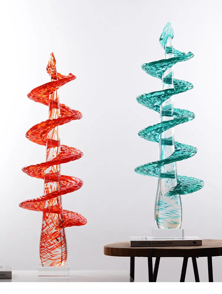

Step by step, light luxury and high-end sense, living room glazed ornaments, office porch housewarming home decoration crafts