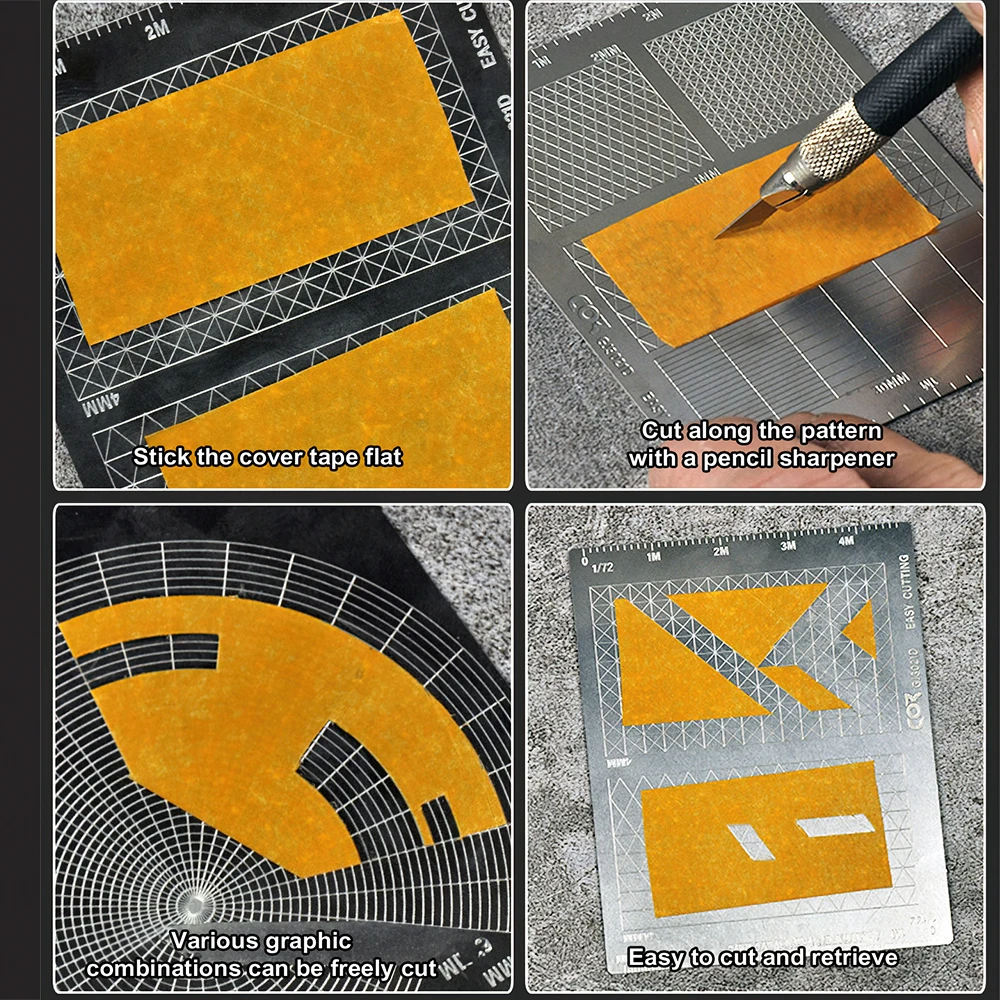 Stainless Steel Model Masking Sheet Easy Cutting Type Board Mat DIY Hobby Craft Tool