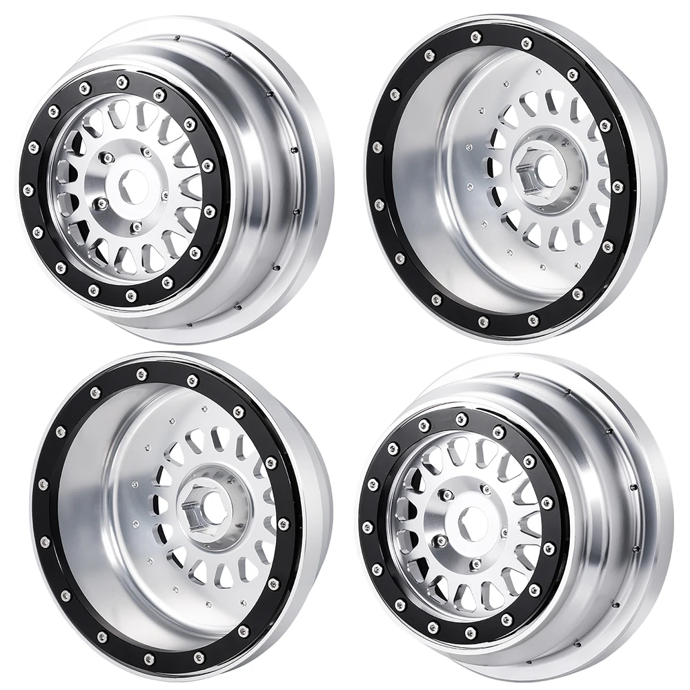 TRINOOD Aluminium Beadlock Velg Hubs voor Lo-si 1/6 Super Baja Rey 2.0 RC Rock Crawler Buggy Truck Upgrade onderdelen