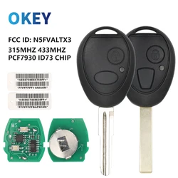 Okey Remote Smart Car Key 315/434 Mhz For Land Rover Discovery 1999-2004 PCF7930/31AS Chip For Bmw Mini Cooper S R50 R53