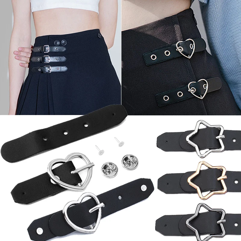 Versatile Leather Buckle Fastener Adjustable Replacement Waist Belt DIY Accessories Handmade Jeans Waist Button Sewing Connector