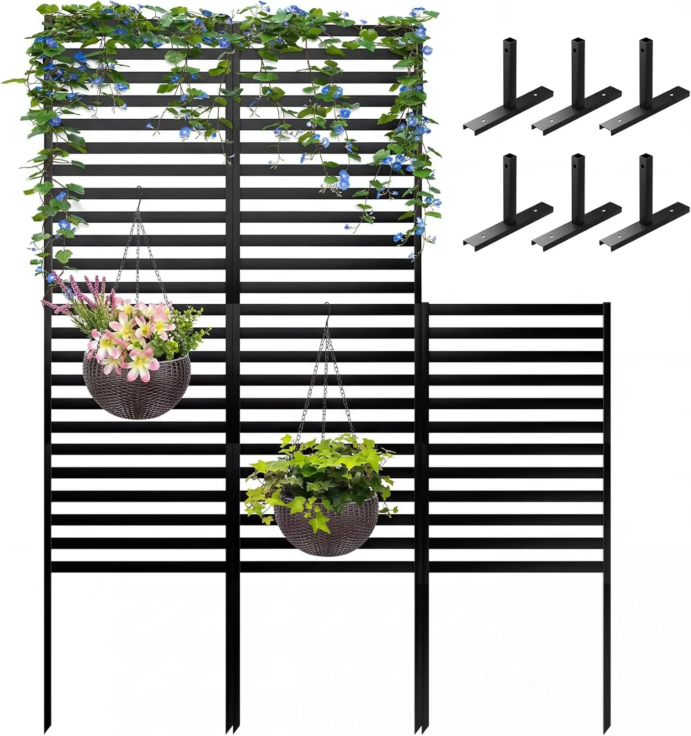 

Декоративный уличный экран для конфиденциальности - 10 отдельно стоящих панелей для забора с колышками - для сада и озеленения