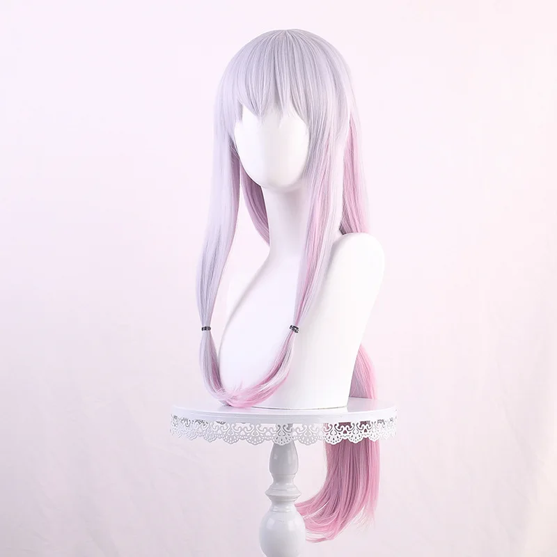 EroManga Sensei Saiguu Izumi Parrucca cosplay sfumata da grigio a rosa Simulazione realistica del cuoio capelluto