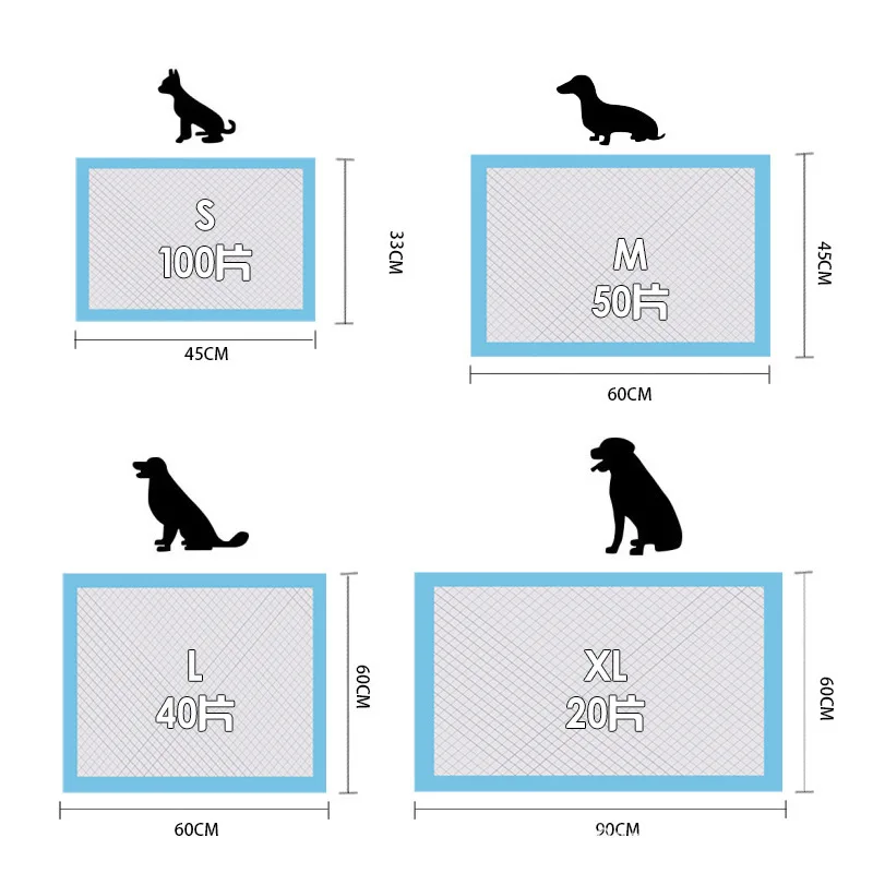 Bulk  Thickened Deodorizing Dog Pet Diapers Disposable Absorbent Urine Pads
