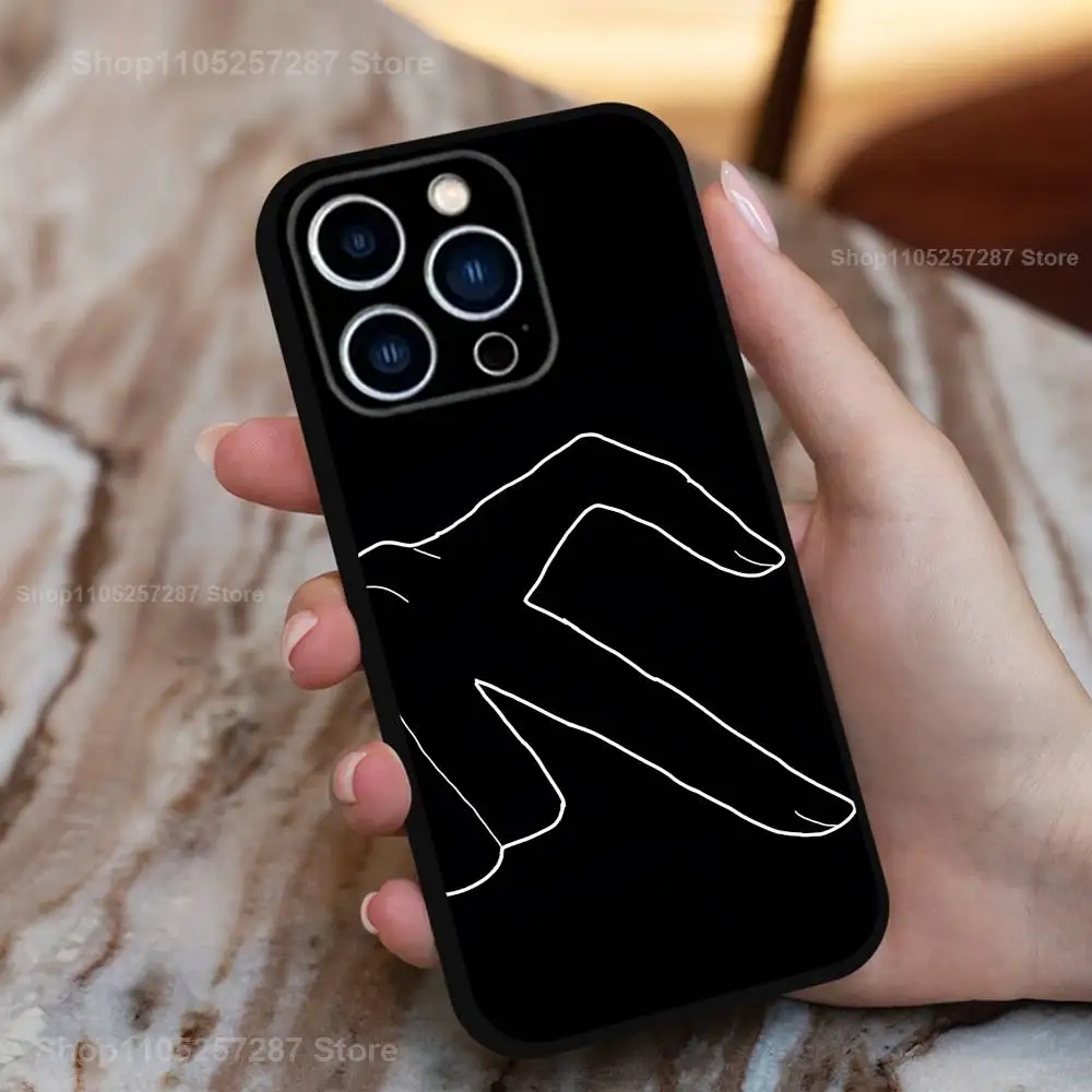 Girls Bff Best Friends Art Case For iPhone 12,14,15,16,17,13,11,X,Mini,Plus,Pro Max,8,7,XR,SE,XS,Soft Silicone Black