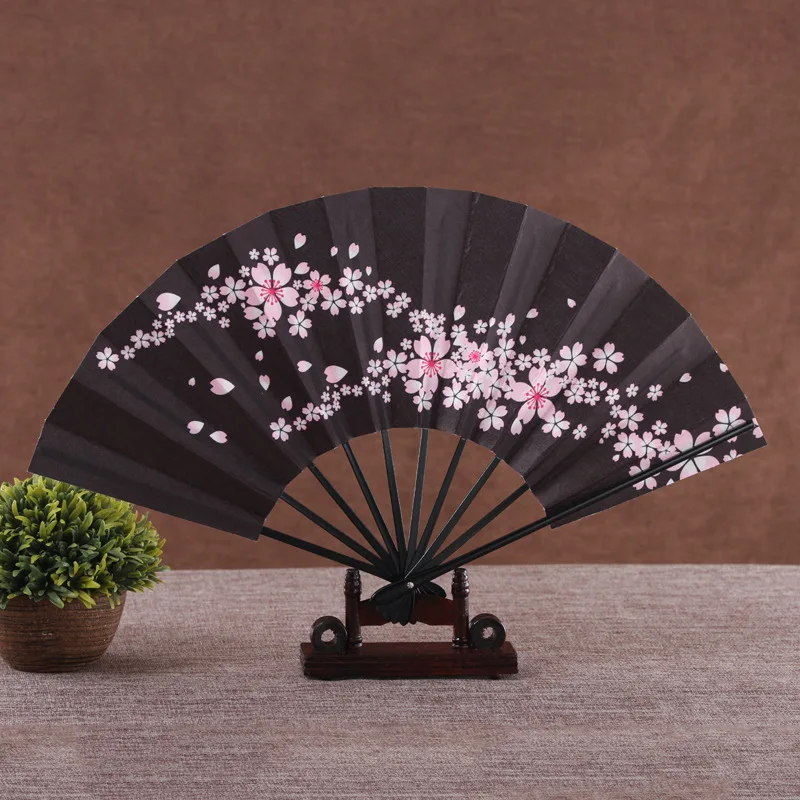 Rice Paper Baking Lacquer Side Bone Chopsticks Fan Printed Design Pocket Fan Home Decoration Pattern