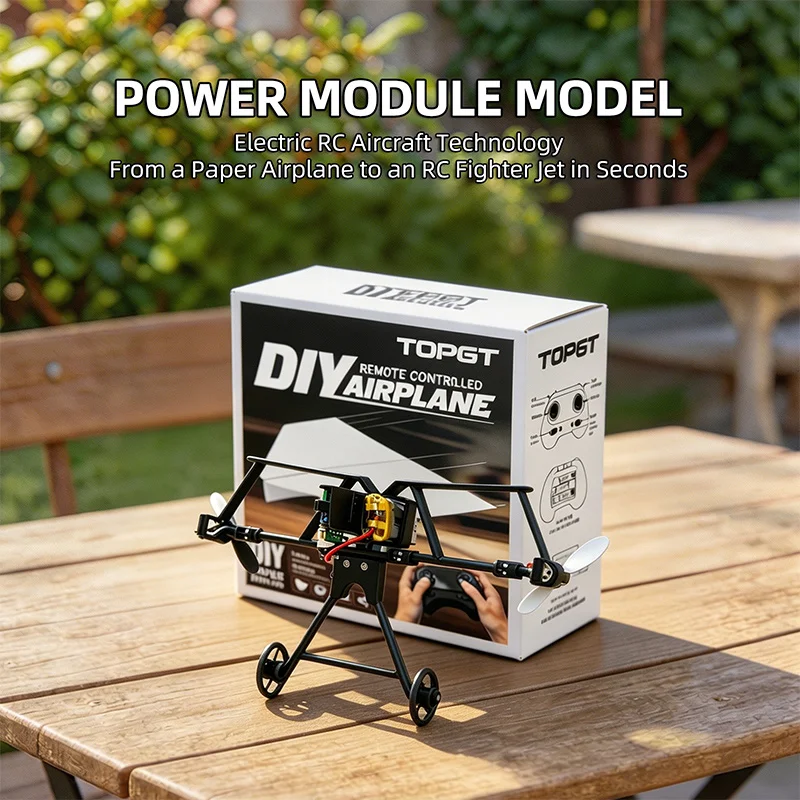 Kit d'avion en papier RC avec stabilisateur gyroscopique, avion télécommandé électrique DIY, jouets volants pliables STEM, micro-drone à aile fixe