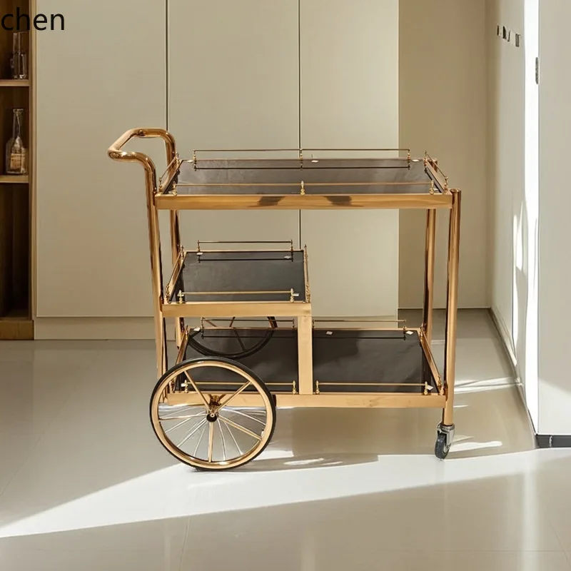 a1 Stainless Steel Beverage Cart Hotel Service Push Tea Cart