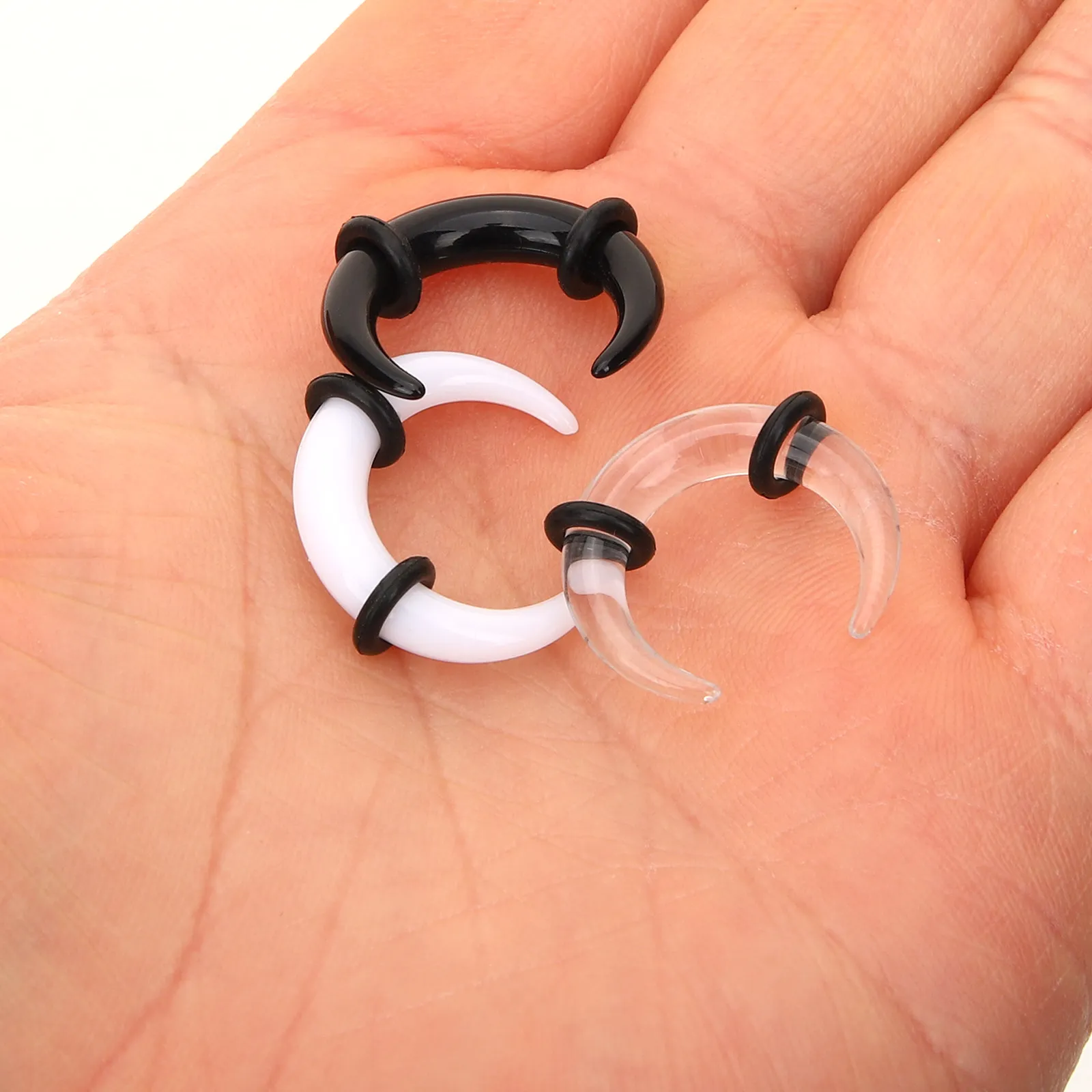 15Pcs Acrylic Septum Rings for Women Men Nose Ear Cartilage Piercing Jewelry Hypoallergenic Smooth Finish Stylish Horseshoe