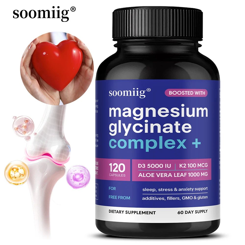 

Magnesium Glycine Supplement for Sleep, Relaxation, Muscle, Heart, Bone and Nerve Health, Regulating Emotions and Cognition