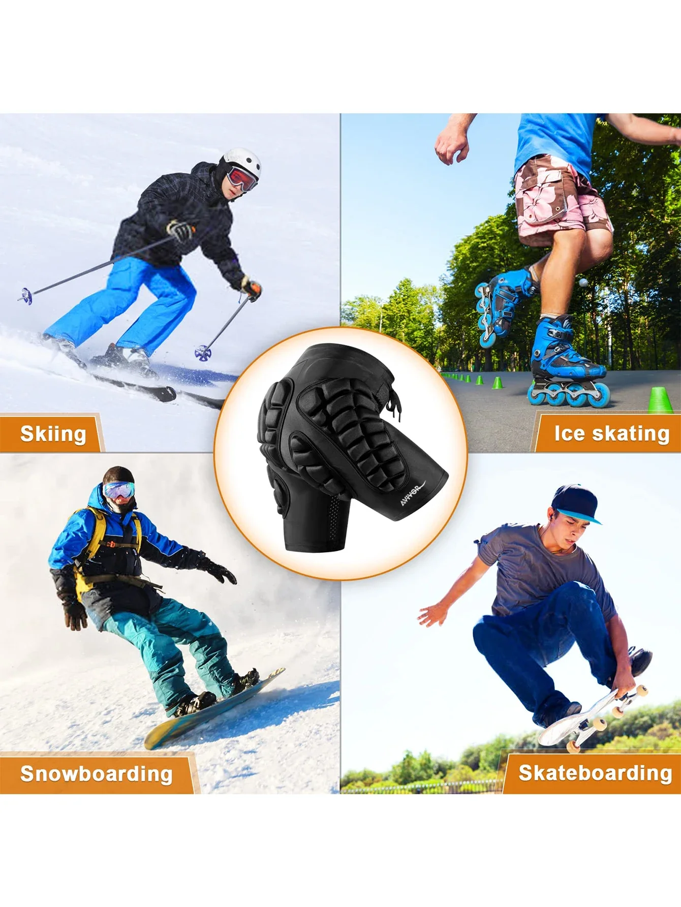 

Protective Padded Shorts for Snowboard,Skate and Ski 3D Protection for Hip Butt and Tailbone More Beautiful and More Breathable