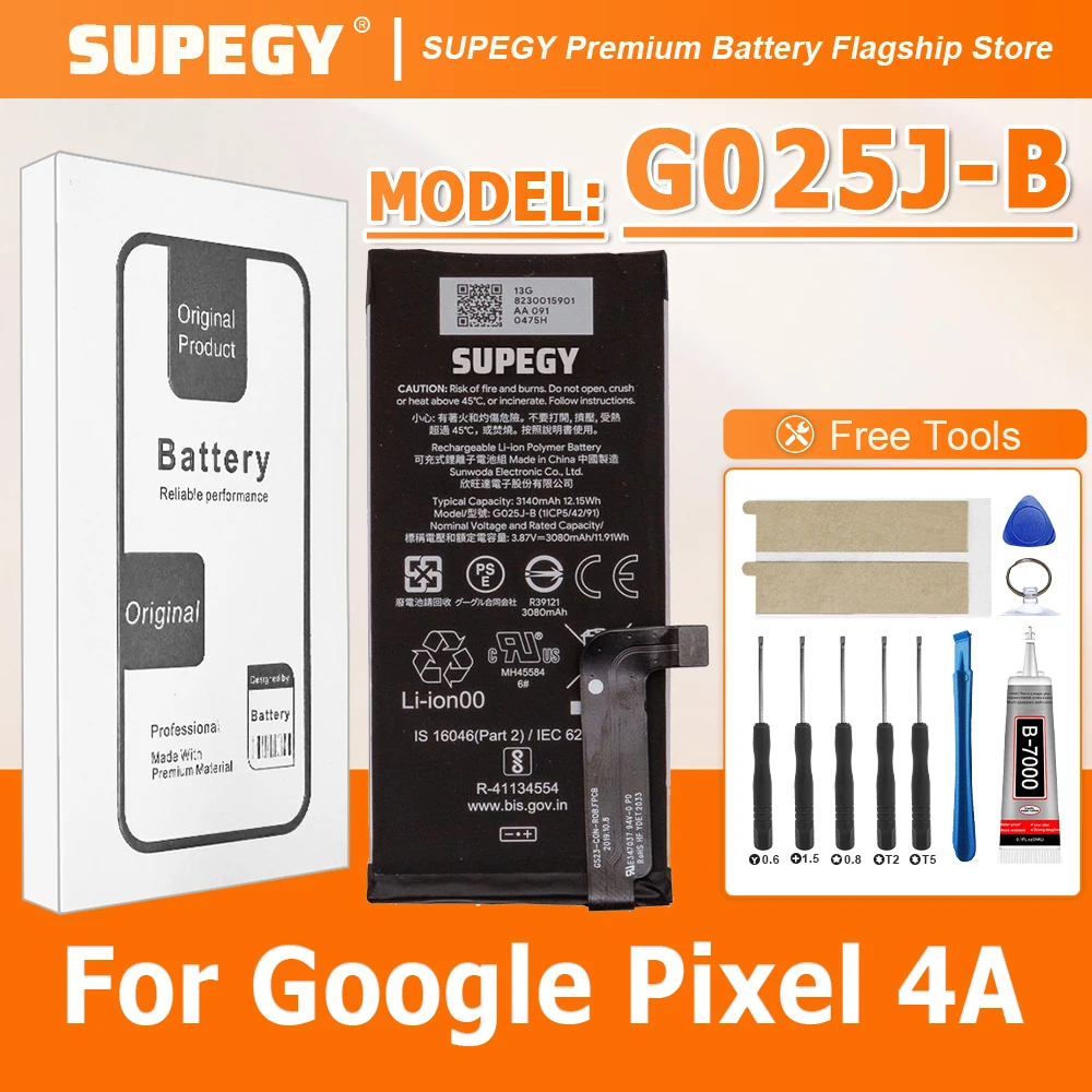 

G025J B аккумулятор для HTC Google Pixel 4A G025J-B запасная часть аккумуляторы для мобильных телефонов Bateria
