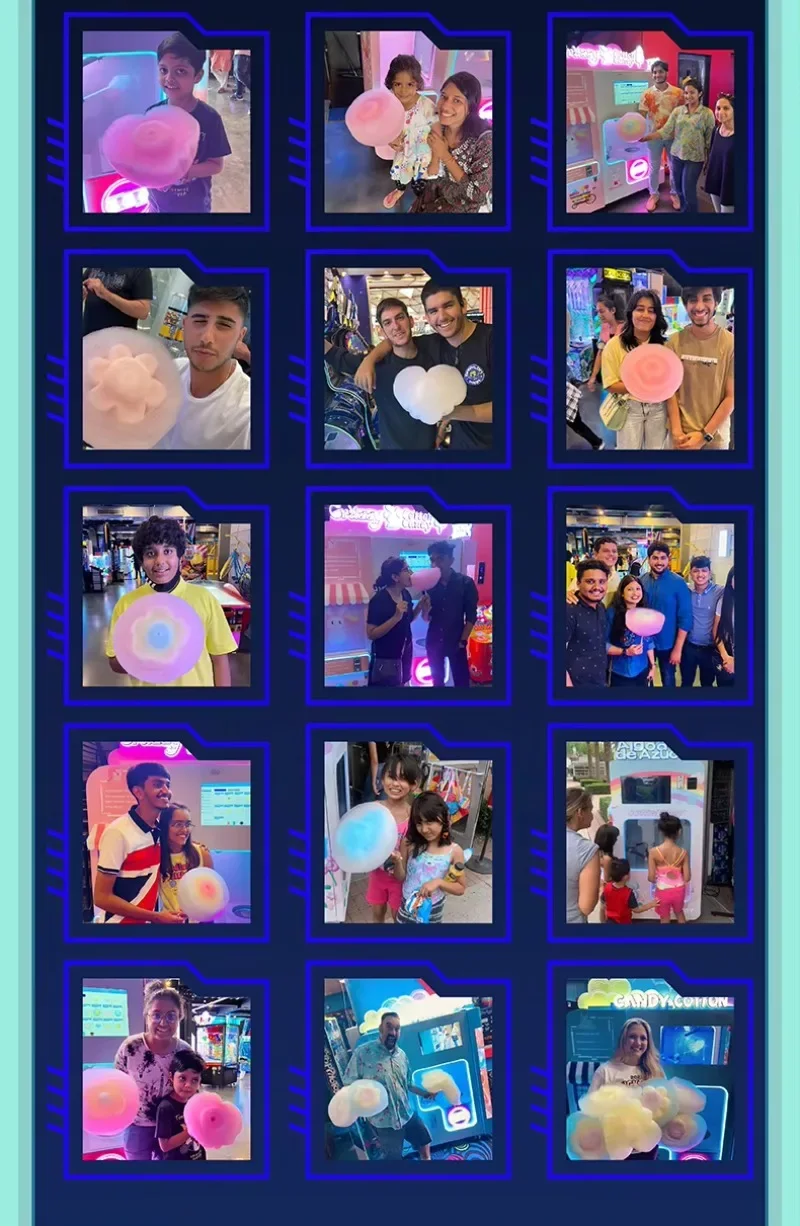 2025 New Style Full Automatic Commercial Cotton Candy Fairy Floss Vending Making Machine with Coin Bill Credit Card Acceptor Hot