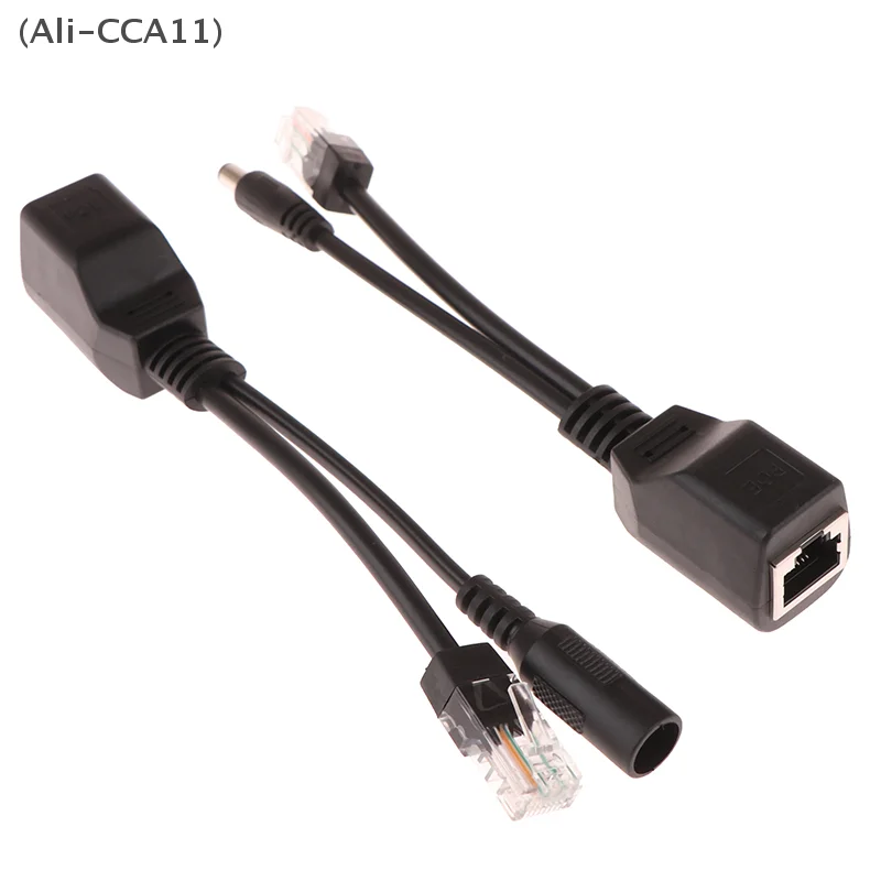 

1 Pair Passive Power Over Ethernet Adapter Cable POE Cable POE Splitter RJ45 Injector Power Supply Module 12v