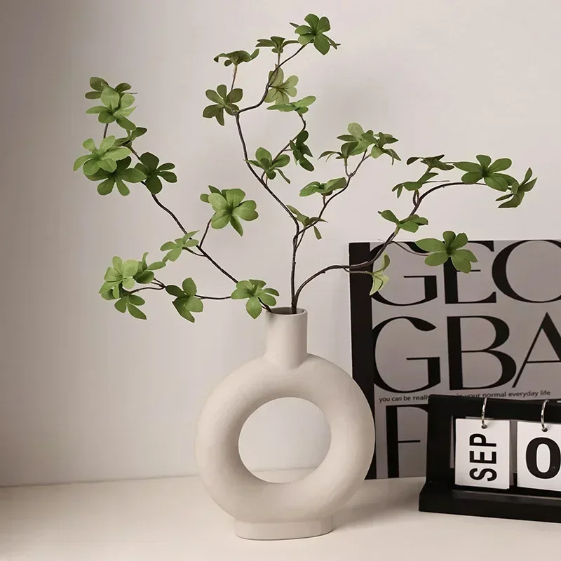 Simple Wabi Solitary Embryo Ceramic Vase Ornament Entrance Living Room Bedroom Desktop Dining Table Home Art Decoration